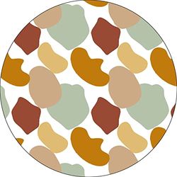Bonateks, Runt digitalt tryckt musmatta, halkfri undersida, för kontor och hem, diameter: 22 cm