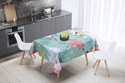Bonamaison, Anti-moisissure, Séchage Rapide, Résistant aux Taches, Lavable en Machine, 100% Polyester Nappe de Table (140cm x 140cm) - Conçu et Fabriqué en Turquie