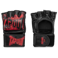 Tapout MMA Pro Fight Gants en Cuir (1 Paire) Pro MMA, Noir/Rouge, S 960005