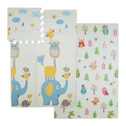 Relaxdays Tapis de Jeu avec Motifs différents de Chaque côté, sans substances nocives, en Mousse, 120 x 175 cm, coloré
