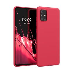 kwmobile telefoonhoesje compatibel met Samsung Galaxy A51 hoesje - Zachte case voor smartphone - Back cover in awesome pink
