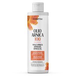 Olio Arnica Forte per Massaggi Rilassanti e Decontratturanti, Olio Ideale per Tensioni Muscolari e Sportivi con Canfora Riscaldante e Olio di Lavanda e Eucalipto, 250 ml - FITOATTIVI