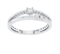Brilio Bague Gentle Silver Ring avec zircons GR045W - Circuit : 62 mm sBS0861-62 Marque, Estándar, Métal Non précieux, Pas de gemme