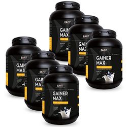 EAFIT GAINER MAX 1,1kg - Myrtille - FORMAT ECO 6 POTS 6,6kg - Protéine musculation - Whey + œuf - Prise de masse musculaire - Apport calorique -Vitamines Minéraux -108 portions - Certifié anti-dopage