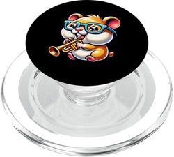 Hamster Trompeta Alegre Con Gafas Música PopSockets PopGrip para MagSafe