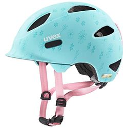 uvex oyo style - lätt cykelhjälm för barn - individuell storleksanpassning - anpassad för LED-belysning - flowers cyan matt - 45-50 cm