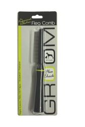 happypet Groom Flea Comb for Dogs and Cats, Black