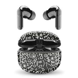 Music Sound - Fancy - Écouteurs Bluetooth TWS - Design Intra-Auriculaire - sans Fil - Boîtier de Recharge - Microphone - Temps de Lecture jusqu'à 25 Heures d'écoute - Noir