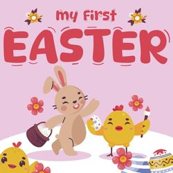 My first easter high contrast book: Cute Black and White Images, Bunny Story for Newborns | Makes a Great Babies Gift gor Boys & Girls