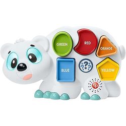 Fisher-Price - Parlez Friends Fabietto Ours Formes et Couleurs, Version Italienne, Jouet interactif Musical et Puzzle avec lumières et mouvements d'apprentissage, Jouet pour Enfants, 18 Mois et HRB80