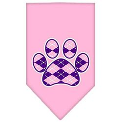 Mirage Products Argyle Paw Purple Bandana pour Animaux de Compagnie, Petit, Rose Clair