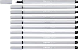 Marcador premium STABILO Pen 68, caixa com 10 unidades cinzento-claro