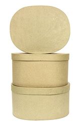 Décopatch Cajas ovaladas, paquete de 3