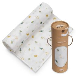 Interbaby Muselina Bambu Bebe 120x120cm | Gasas para Bebes Recien Nacidos, Lactancia, Toalla, Manta | Muselinas Bebe Cómoda, Suave, Transpirable | Diseño Espacio
