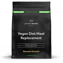 THE PROTEIN WORKS Substitut De Repas Vegan | Banane Onctueuse | 100% Végétal | Vitamines Renforçant L'immunité | Abordable, Sain & Rapide | Protein Works | 1kg