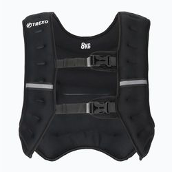 TREXO Chaleco Lastrado de 8kg Relleno de Bolas de Acero Chaleco de Peso con Correas Reflectantes Chaleco Running Ideal Chaleco Tactico de Fuerza para Calistenia o Crossfit Color Negro WV-08