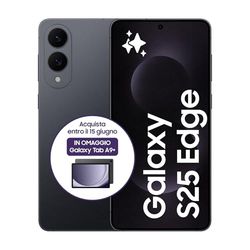 Samsung Galaxy S25 Edge, Smartphone AI, 3 anni di Garanzia del produttore, Display 6.7'' QHD+ Dynamic AMOLED 2X, Fotocamera 200MP, RAM 12GB, 512GB, 3.900 mAh, Titanium Jetblack [Versione italiana]