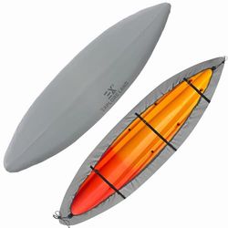 Explore Land Housse imperméable pour Kayak – Protection UV 600D pour Kayak de 4,2 à 4,5 m, Gris