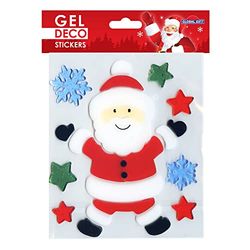 Autocollants en gel pour fenêtre de Noël – Merry Santa