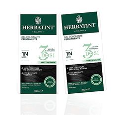 Herbatint Gel Colorante Permanente 3Dosi 1N Nero - 2 Confezioni (2x 300 ml)