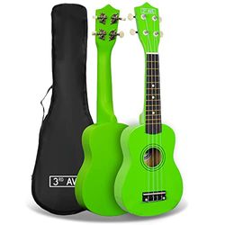 3rd Avenue sopraan ukulele voor beginners 21 inch - groen - GRATIS ukelele-tas