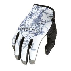 O'NEAL | Handskar Bike & Motocross | MX MTB DH FR Downhill Freeride | Slitstarka och flexibla material, naIngen-ventilerad främre handsektion | Mayhem Glove Sailor V.22 | Vuxen | Vit | Storlek L