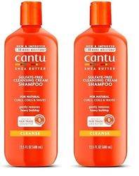 CANTU Shea Butter pour Cheveux Naturels Shampooing Crème Nettoyant 400ml (Lot de 2)