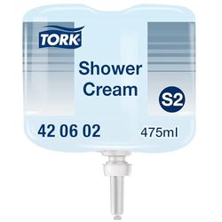 Tork Mini Mydło w Płynie do Włosów i Ciała, 420602, Żel pod Prysznic i Szampon do Systemu Dostarczania S2, Świeży Zapach, Unisex, 8 x 475 ml
