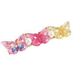 Generic 4L6C Butterfly pearl hair clip, Acrylic, TC