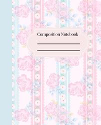 Composition notebook: Cute coquette notebook 110 pages 7.5x9.25in