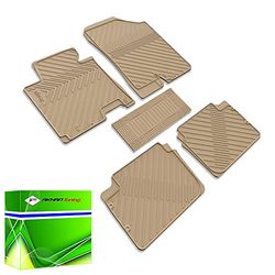 akhan ATDK1702 DK1702 Tailored Rubber Car Mats Beige Suitable for VW Tiguan SUV from 2008