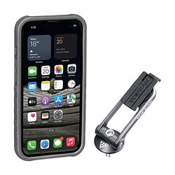 TOPEAK, Smartphone-beschermhoes Ridecase voor iPhone 13 Pro met houder, uniseks, volwassenen, zwart/grijs