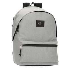 Pepe Jeans Aris Evergreen Mochila para portátil 15,6" Doble Compartimento Gris 31x44x17,5 cms Poliéster by Joumma Bags