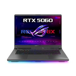 ASUS ROG Strix G16 G614FM laptop, 16" WUXGA 165 Hz/3 ms 16:9 IPS, AMD Ryzen 9 9955HX, 16 GB RAM, 1 TB SSD, NVIDIA RTX 5060, Win11 Home, QWERTZ, Eclipse Gray, 3 miesiące GamePass