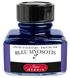 Jacques Herbin 13015T - 30ml Bottle of Ink for Fountain Pens and Rollerball Pens - Bleu Myosotis