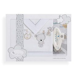 INTERBABY - Set med torkställ för torkställning med björnar vit grå