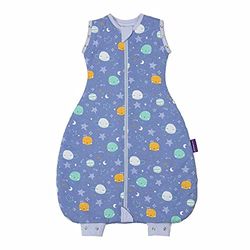 ClevaMama Nite Nite babyrompertje - rompertje voor baby's en pasgeborenen - 2,5 TOG - (0-9 maanden), blauw