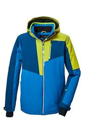 killtec Uomo Giacca da sci/giacca funzionale con cappuccio e paraneve con chiusura a cerniera KSW 76 MN SKI JCKT, dunkellime, XXL, 41964-000