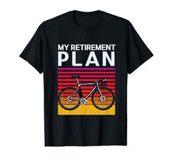 Il mio piano pensionistico Funny Bike Riding Rider Ritirato Maglietta