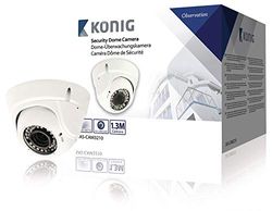 König SAS-CAM3210 kamera do monitoringu kopułkowego z obiektywem zmiennoogniskowym biała