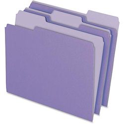 Pendaflex Tweekleurige kleur bestandsmappen, lettergrootte, 1/3 knippen, lavendel, 100 per doos (152 1/3 LAV)