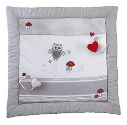 roba Adam & Uil' Speel- en Kruipdeken voor Baby's, 100 cm Lengte x 100 cm Breedte, Katoen