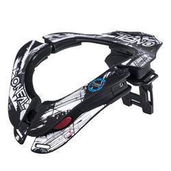 O'NEAL Protetor de motocross MX MTB Mountain Bike Enduro | 2 zonas ajustáveis; 2 almofadas dianteiras, mecanismo de bloqueio, Tron Neckbrace Shocker | Adultos, preto branco, tamanho único
