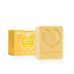 Naturtint Eco Nutrition 2en1 Shampooing/Après-Shampooing Solide Nourrit/Révitalise Cheveux Desséchés/Abimés sans Silicones/Parabens, Jaune, Miel, 75 ml