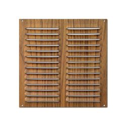 VoltShine Grille en Aluminium 200 x 200 mm, Design en Bois foncé, idéale pour la Ventilation et la décoration en intérieur.