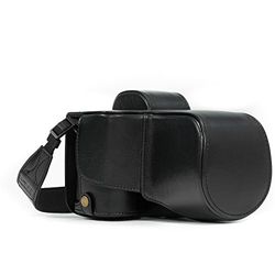 MegaGear MG524 Ever Ready Capa protetora de pele para câmara Sony Alpha a7 II, a7R II e a7S II com lente de 28 a 70 mm (preto), 8 x 6,7 x 4,1 polegadas