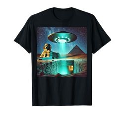 Egitto UFO Camera Nascosta Sotto La Sfinge Arte Maglietta