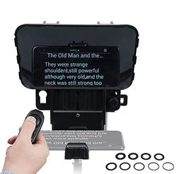 Desview T3 Teleprompter met afstandsbediening voor smartphone, lensadapter voor DSLR-camera's, groothoek, compatibel met iPad/Android-apps