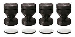 Dynavox Découpleurs Coloris Noir, Blister de 4 cônes d'isolation pour appareils HiFi, Hauteur réglable