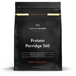 Gachas de avena de alto valor proteico 360 | Chocolate con Leche | Desayuno bajo en azúcar | Vitaminas agregadas | Avena integral de bajo índice glucémico | Rico en fibra | THE PROTEIN WORKS | 2kg